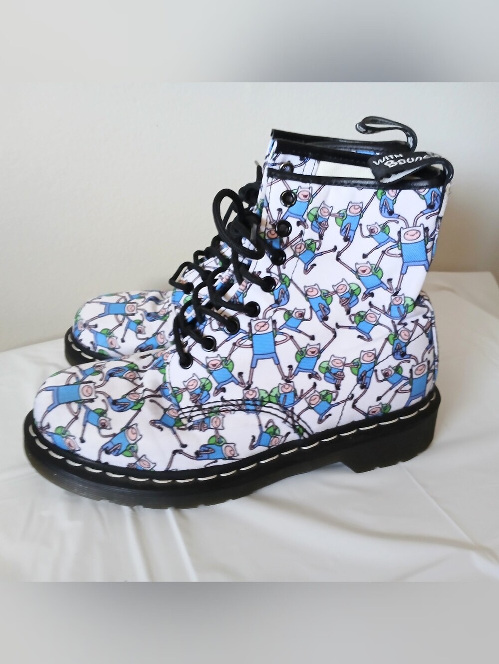 Dr Martens Castel 1469 Adventure Time Finn Boots Size US Men's 7 US Women's 8